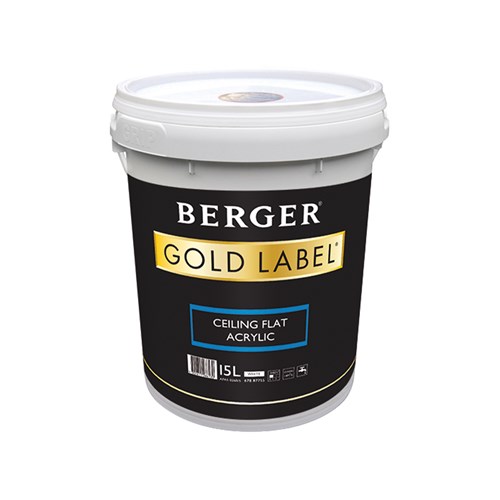 Berger Gold Label Ceiling Paint Flat White 4l