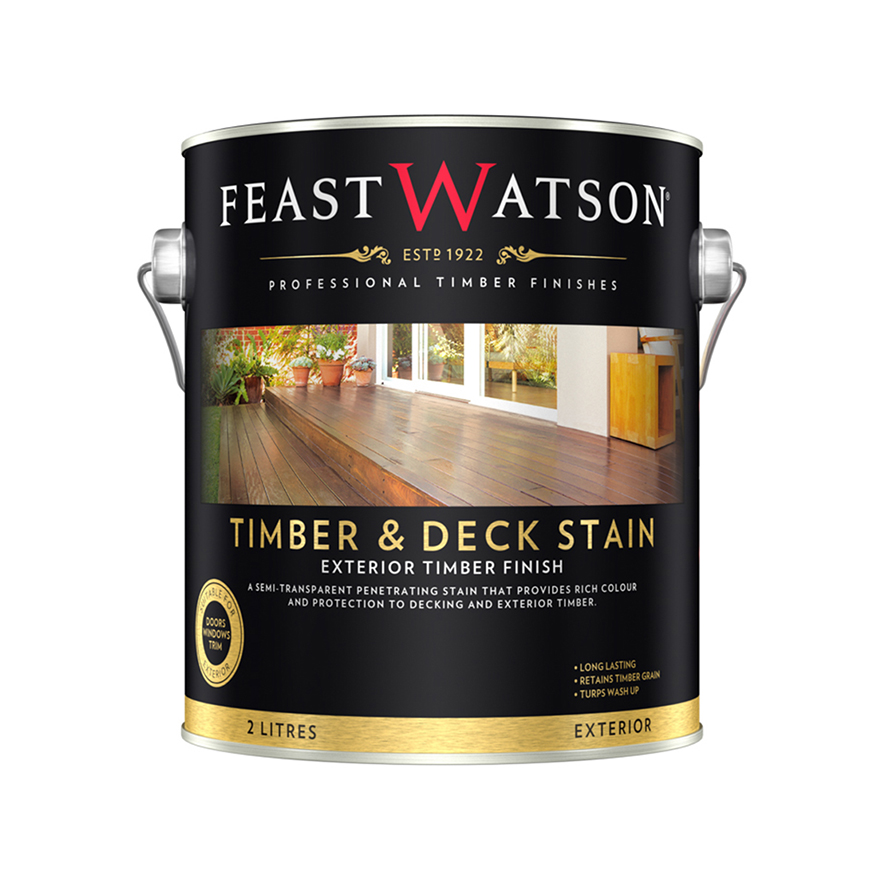 Feast Watson Timber & Deck Stain Black Japan 2L - Inspirations Paint