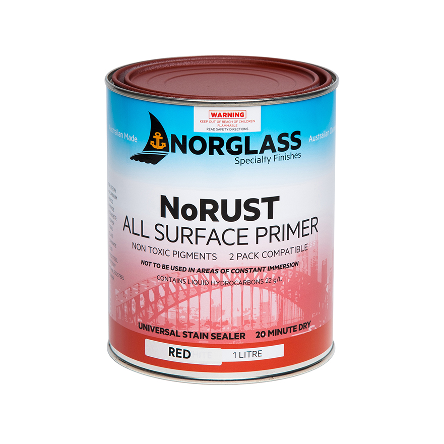 Norglass NoRust All Surface Primer Red 500ml - Inspirations Paint