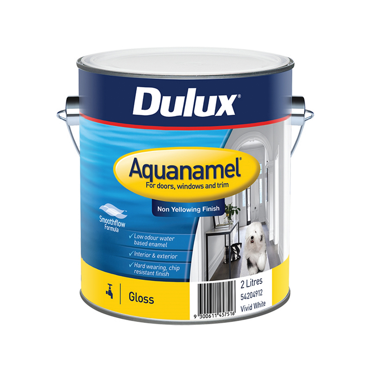 Dulux Aquanamel Gloss Vivid White 2L - Inspirations Paint