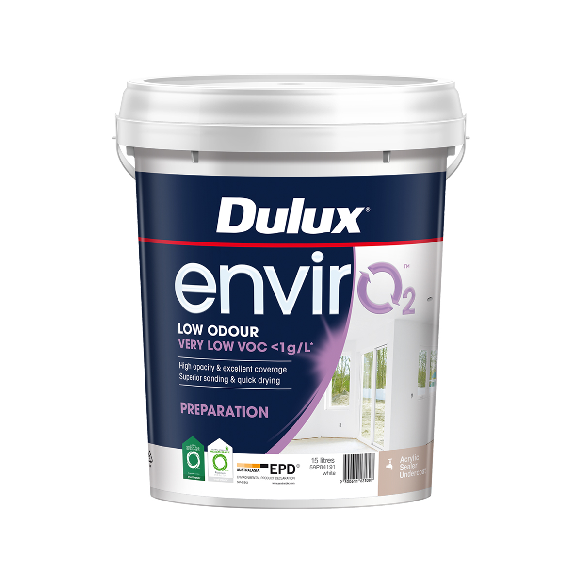 Dulux EnvirO2 Acrylic Sealer Undercoat 15l 