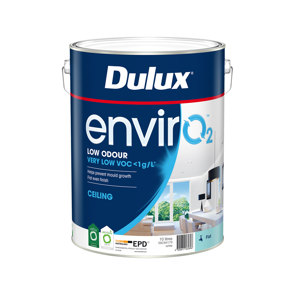 Dulux envirO2 Ceiling 10L Inspirations Paint