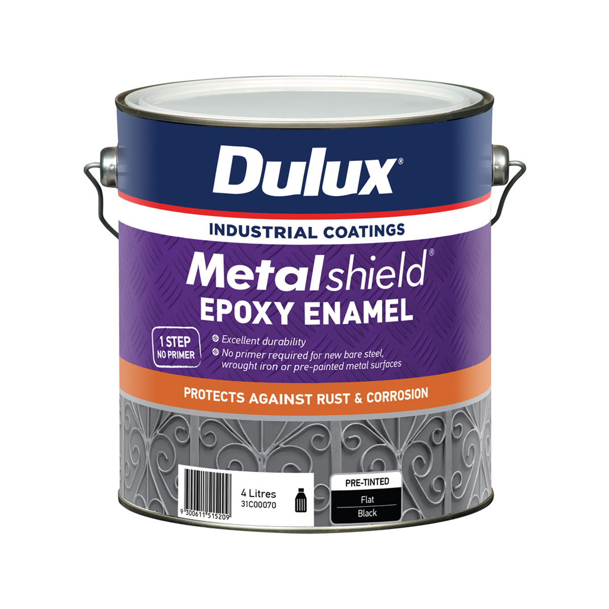 Dulux Metalshield Epoxy Enamel Flat Black 4L Inspirations Paint   Dulux Metalshield Epoxyenamel Flat Black 4l 