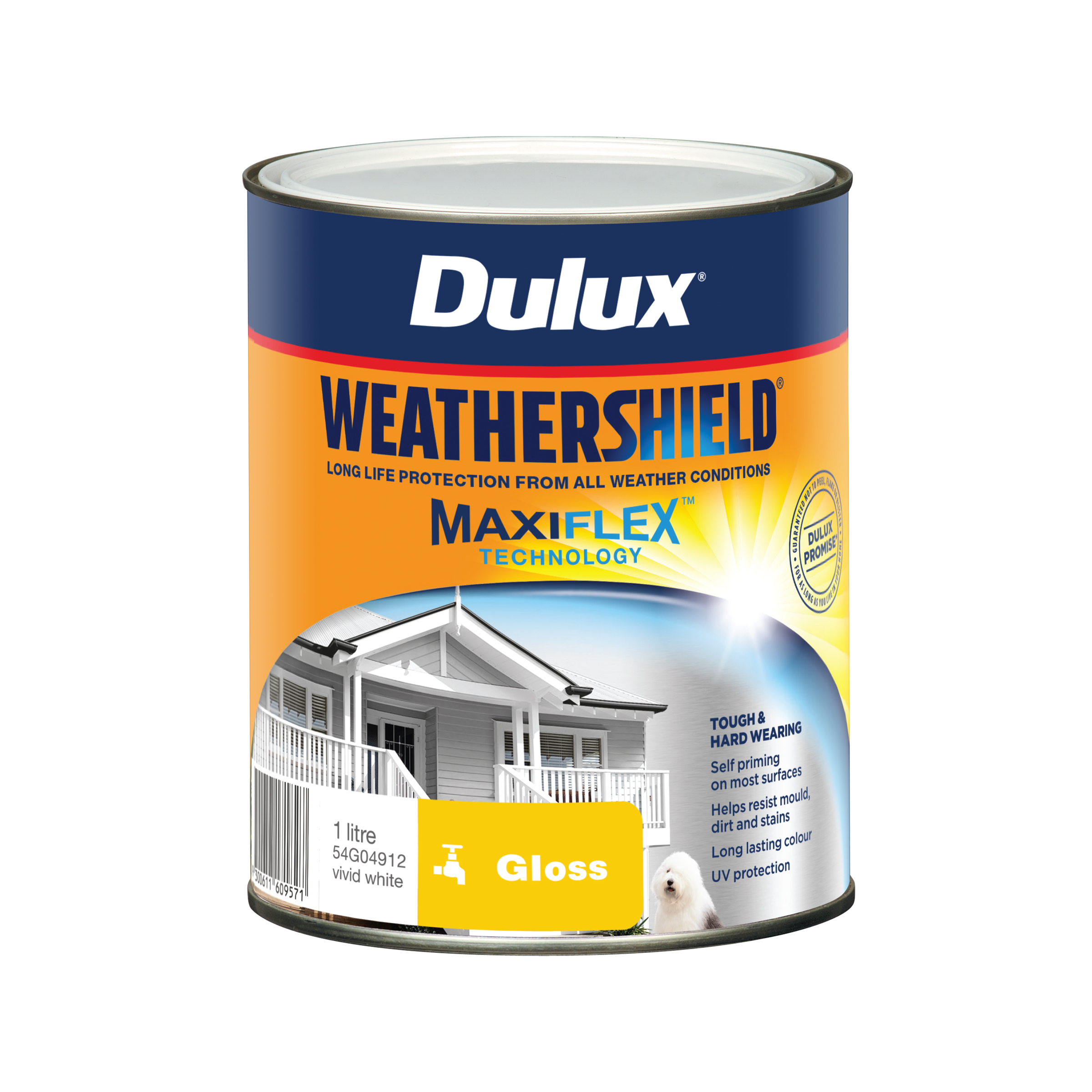 Dulux Weathershield Gloss Vivid White 1L - Inspirations Paint